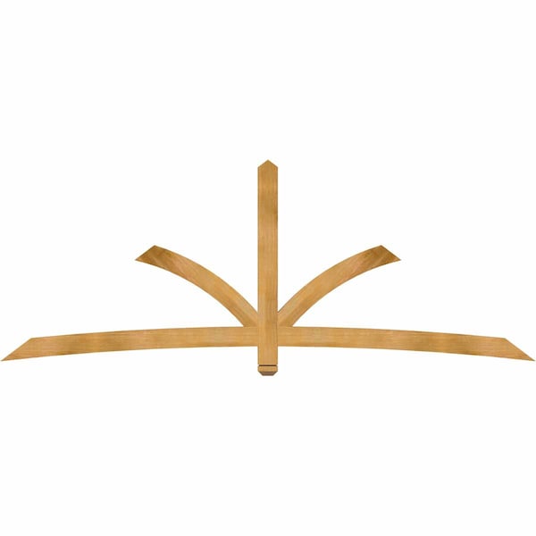 Ekena Millwork Davenport Rough Sawn Timber Gable Bracket, Western Red Cedar, 108"W x 40"H x 2"D x 4"F, 9/12 Pitch GBW108X40X0204DAV00RWR - main